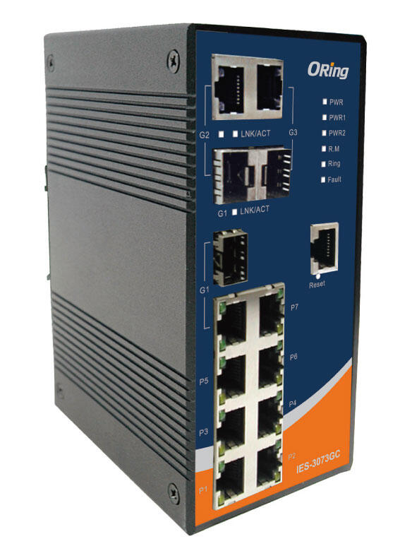 ORING-IES-3073GC ORing Industrial Networking Corp. IES-3073GC ORing FastE 7x 10/100TX + 3x SFP/RJ45 Managed Switch, Rugged